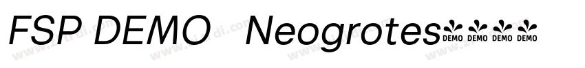 FSP DEMO   Neogrotes字体转换